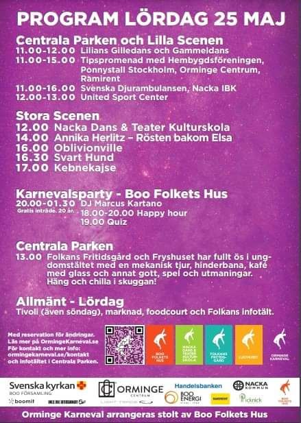 Program för Orminge karneval 2024