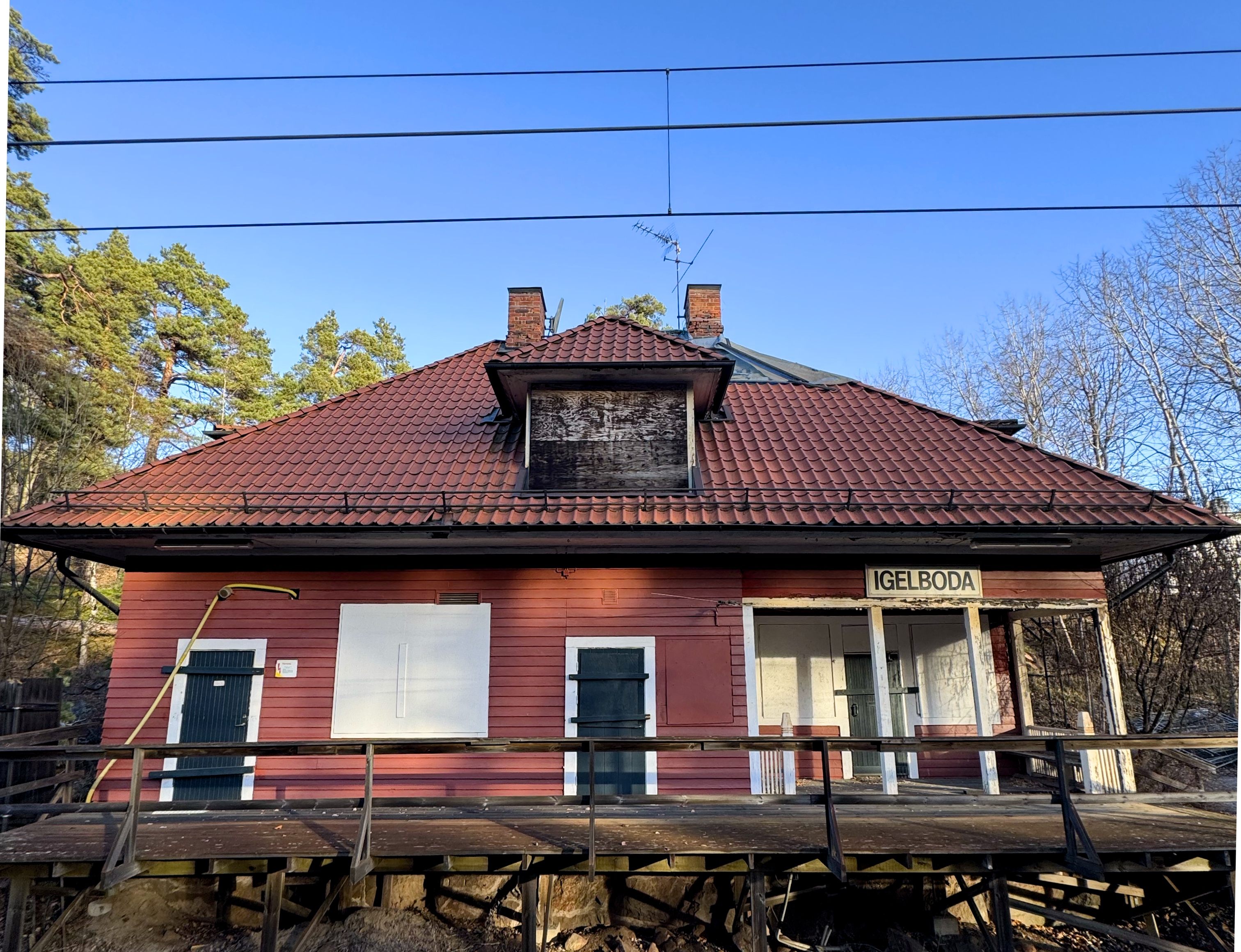 Igelboda stationshus innan branden