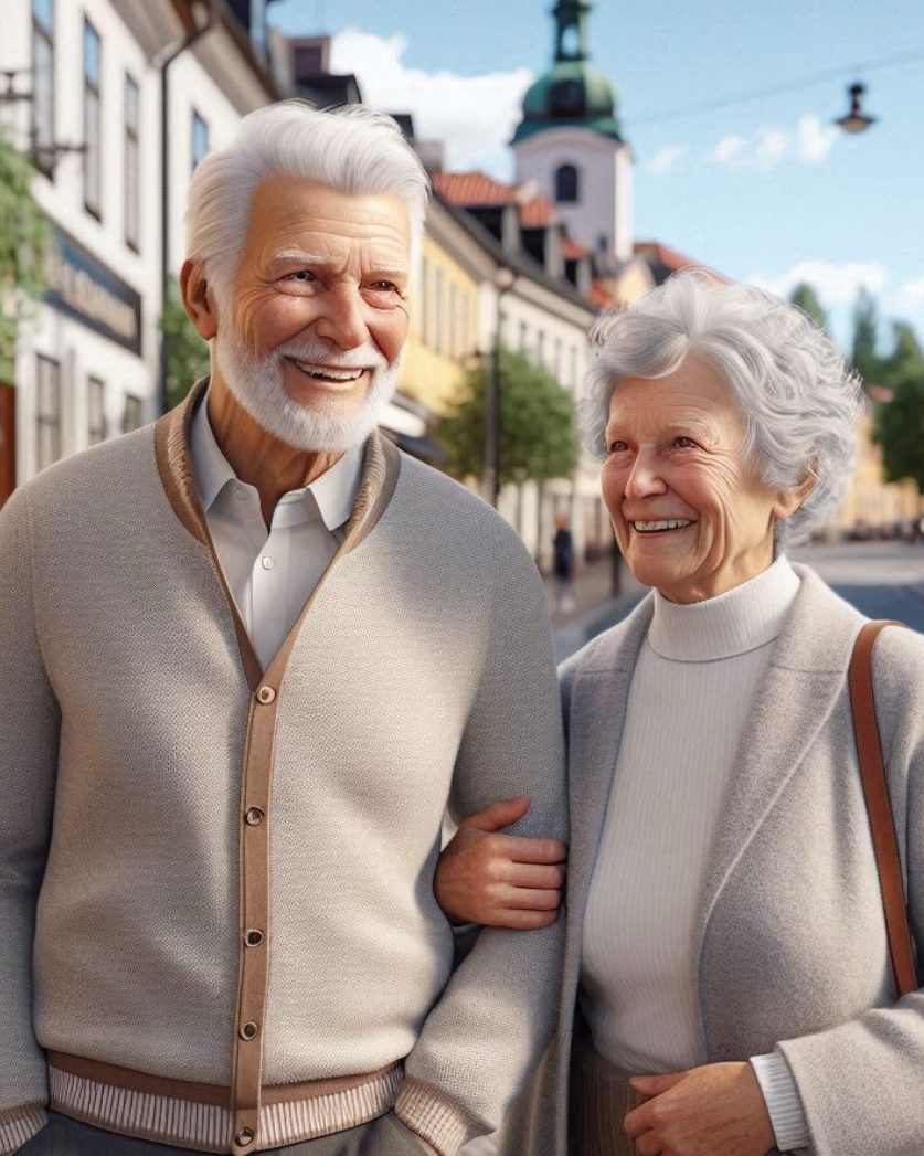 Ett äldre par - två seniorer