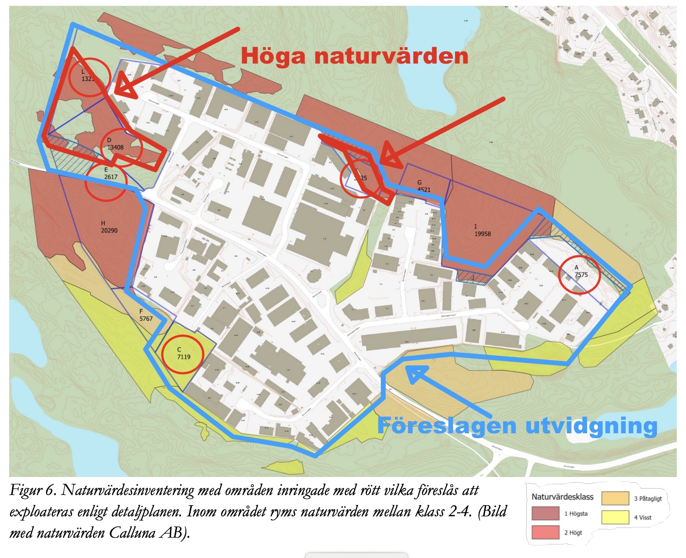 Det berörda området vid Kummelbergets industriområde